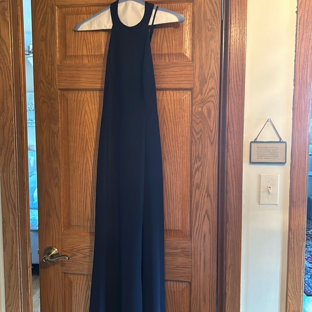 Anthropologie Navy long dress .